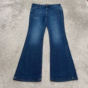 Anthropologie Pilco The Demilune Bootcut Denim Jeans Women 32 Blue Stretch 34x31